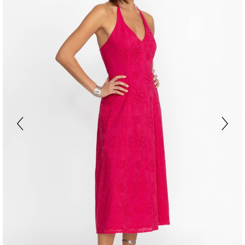 New with Tags Jade/Johnny Was Elegant Pink Halter Dress